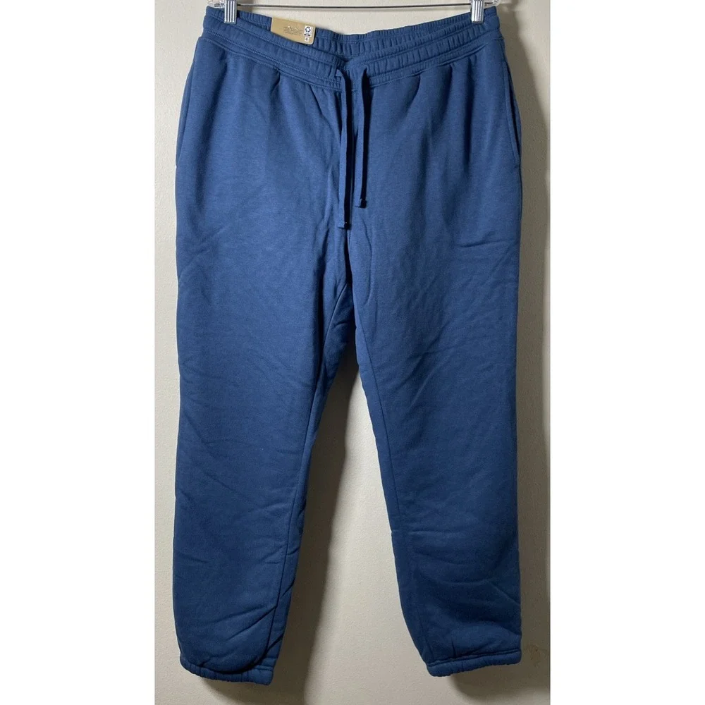 Eddie Bauer Blue Faux Shearling Lined Joggers Men's Size Medium NWT Thick Warm
